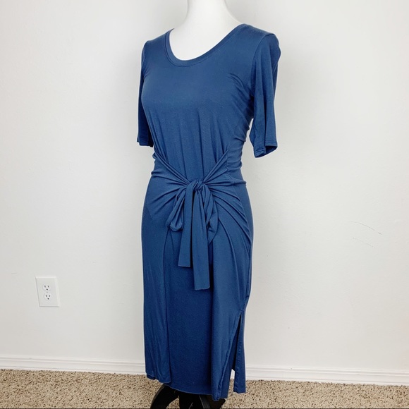 Athleta Dresses & Skirts - Athleta Blue Midi Wrap Dress Size XS